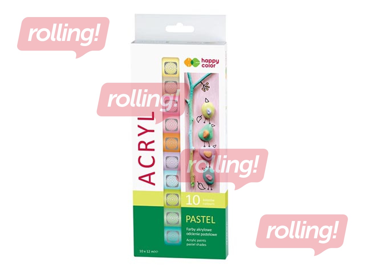 Akrila krāsas Happy Color 10kr.х12ml (tūbiņas), pasteļtoņi