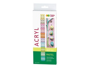 Akrüülvärvid Happy Color 10 х12 ml (tuubid/karp), pastell
