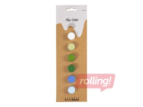 Acrylic paints Creativ Company, blue and green shades, 6x5ml