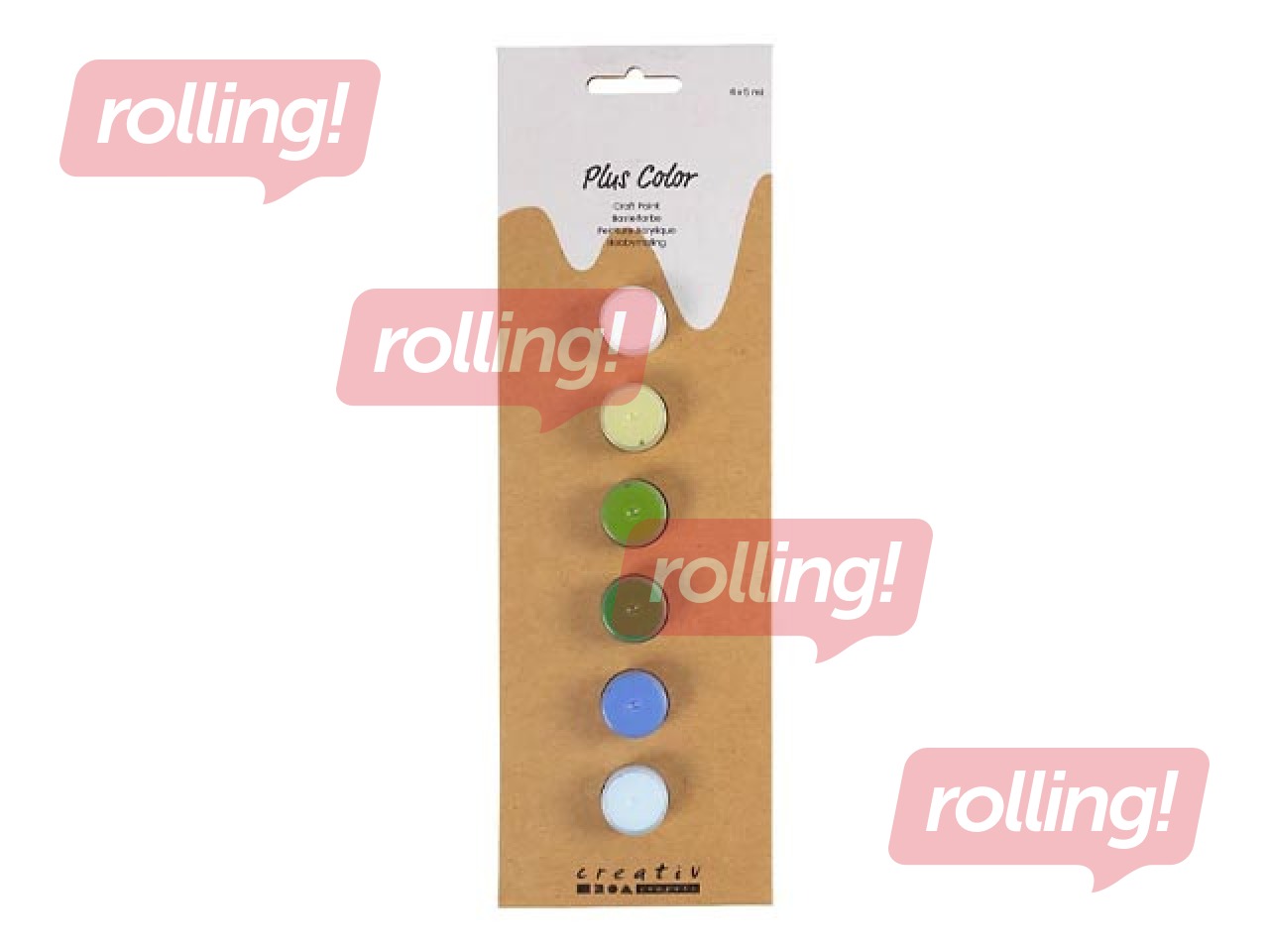 Acrylic paints Creativ Company, blue and green shades, 6x5ml