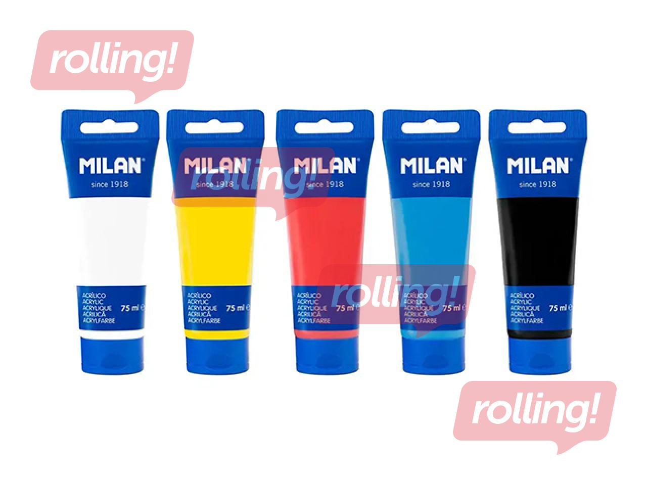 Akrila krāsas Milan, 75ml, 5 gab.