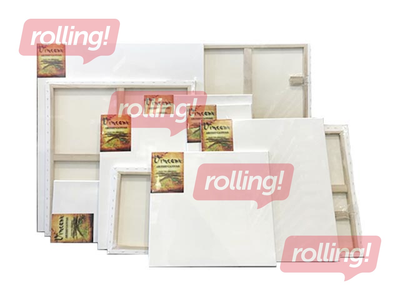 Audekls Vincent 30x24 cm, gruntēts, ar apakšrāmi