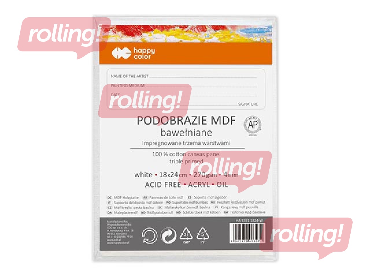 Холст Happy Color 18x24 см
