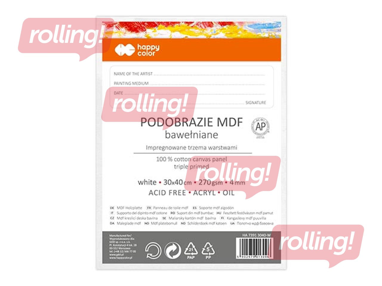 Canvas Happy Color 30x40 cm