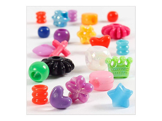 Plastmasas pērlīšu izlase, dažādas krāsas, 700ml