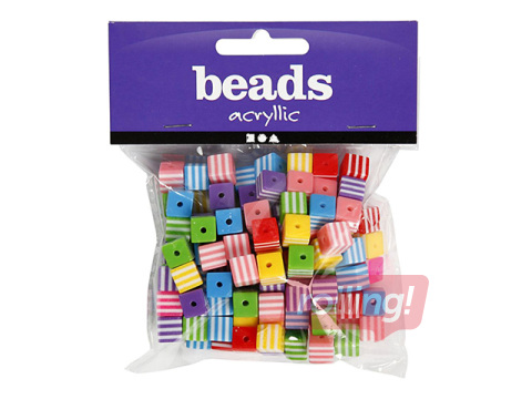 Plastic bead set Multi Mix, assorted colors, 110ml