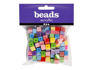 Plastic bead set Multi Mix, assorted colors, 110ml