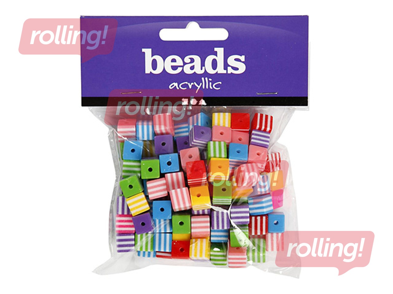 Plastic bead set Multi Mix, assorted colors, 110ml