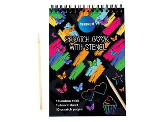 Skratch book 10.0x14.0cm with stencil, 10sh.