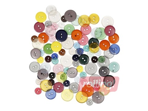 Button mix, 100 pcs.
