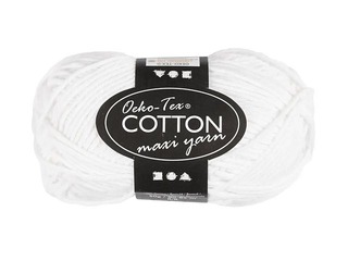 Cotton yarn,white, 50gr.