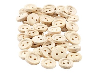 Wood buttons, 50 pcs
