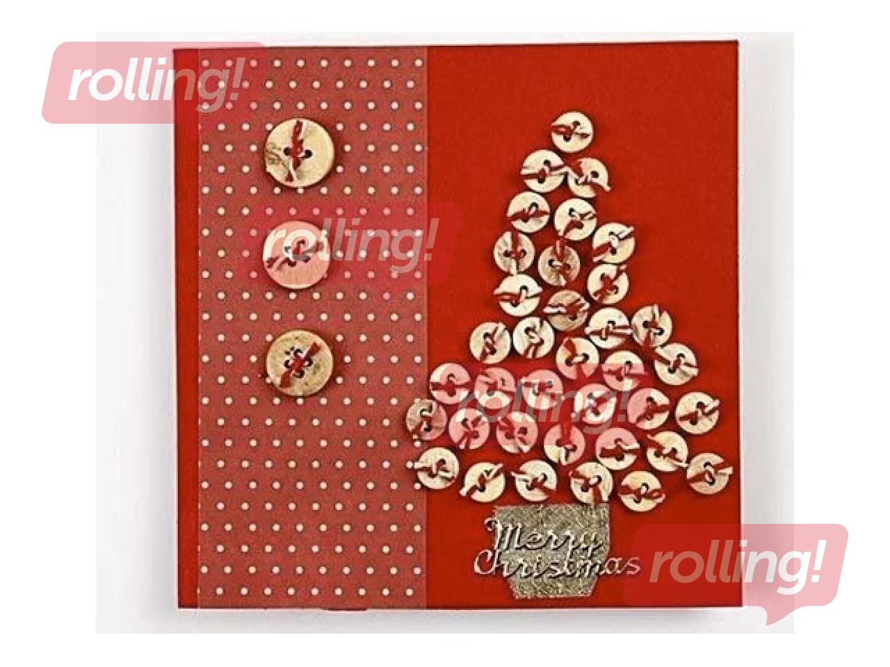 Wood buttons, 50 pcs