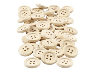 Wood buttons, 40 pcs.