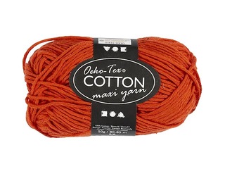 Cotton yarn, red, 50g