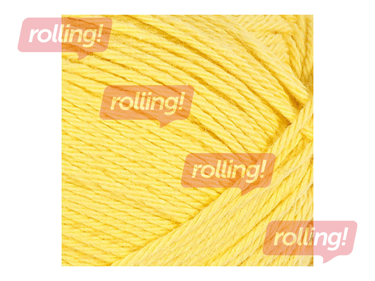 Cotton Yarn, yellow, 50g, 170m