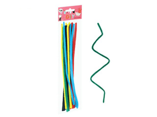 Chenille stems, 0.6 x 30cm, 15pcs., 5 colors