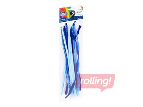 Chenille stems, 0.6 x 30cm, 20pcs., blue
