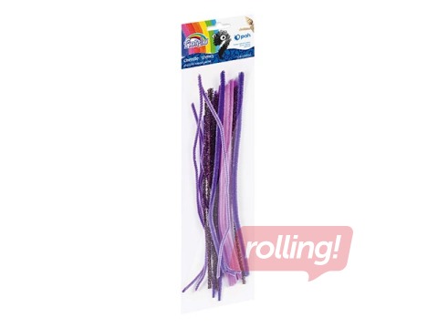 Шенилловые палочки, 0.6 x 30см, 20 шт., разные оттенки фиолетового