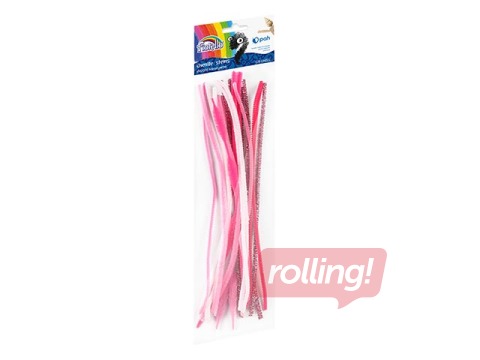 Chenille stems, 0.6 x 30cm, 20pcs., pink