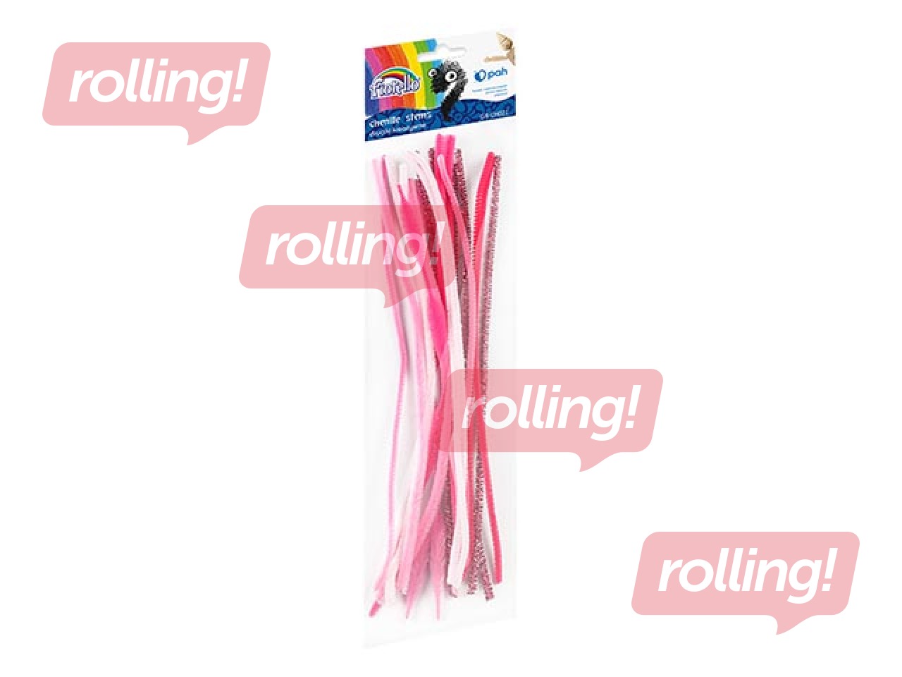 Chenille stems, 0.6 x 30cm, 20pcs., pink