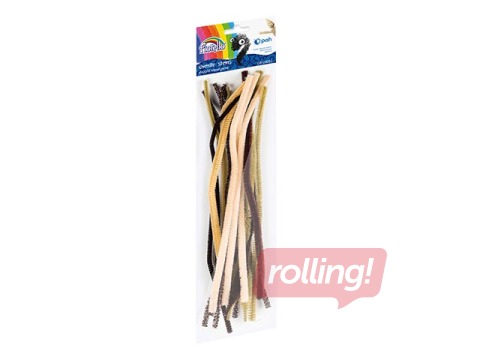 Chenille stems, 0.6 x 30cm, 20pcs., brown