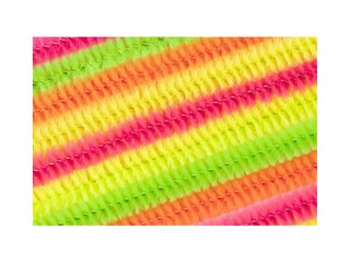 Chenille sticks (fluffy wire), 0.8 x 50cm, 10 pcs., neon