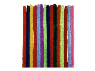 Палочки синели (пушистая проволока), 1,5 х 30см, 15 шт., ассорти