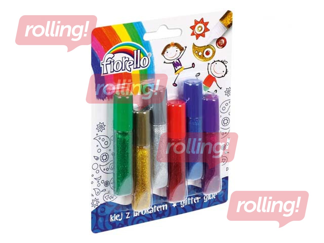 Dekoratiivliim Fiorello, sädelusega, 6ml x 6 tk.