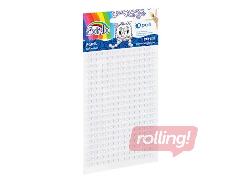 Self adhesive pearls, white