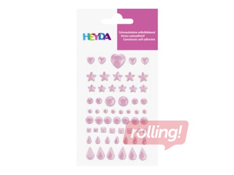 Self-adhesive crystals, light pink