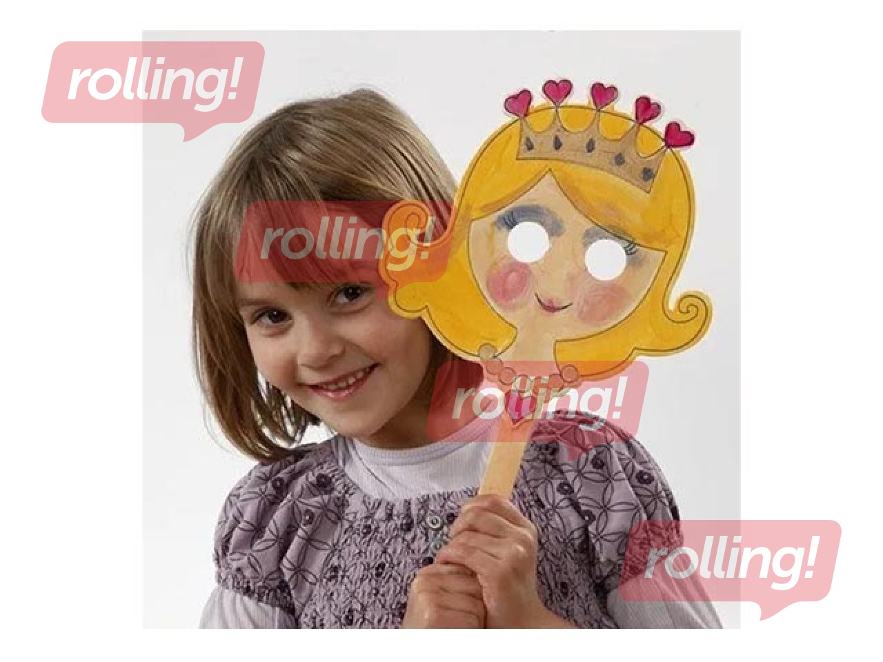 Koka maskas ar rokturi, 16 gab.