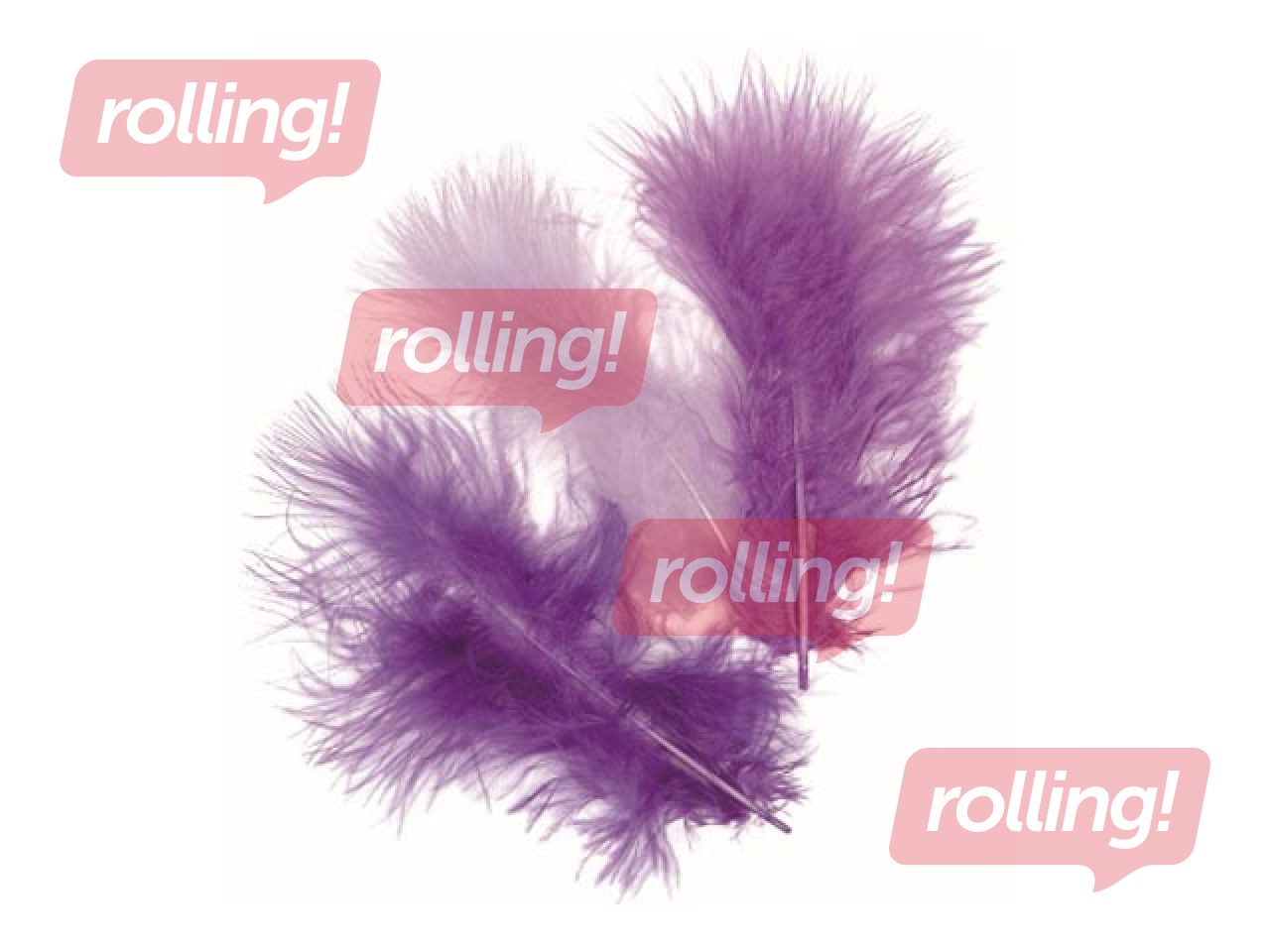 Dekoratiivsed marabou suled, lillad toonid, 15 tk.