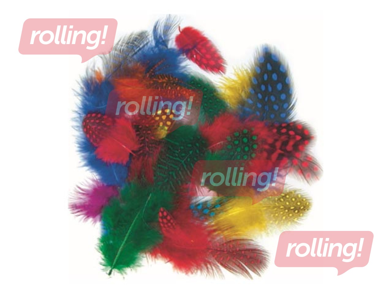 Dekoratīvās spalvas, pērļu vistiņu, 10 g