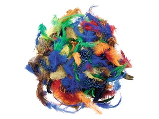 Decorative feathers, mix, 5g