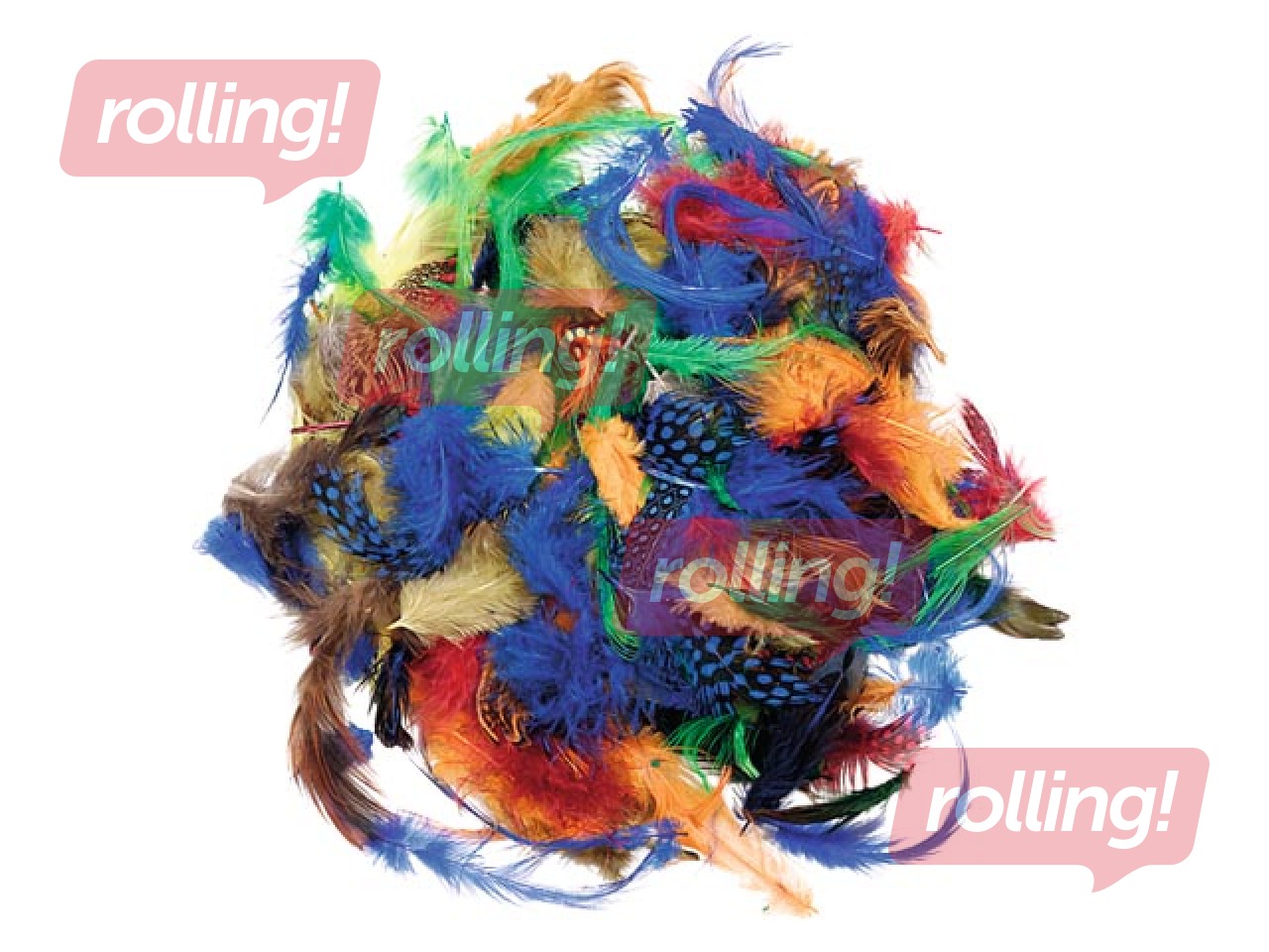 Decorative feathers, mix, 5g