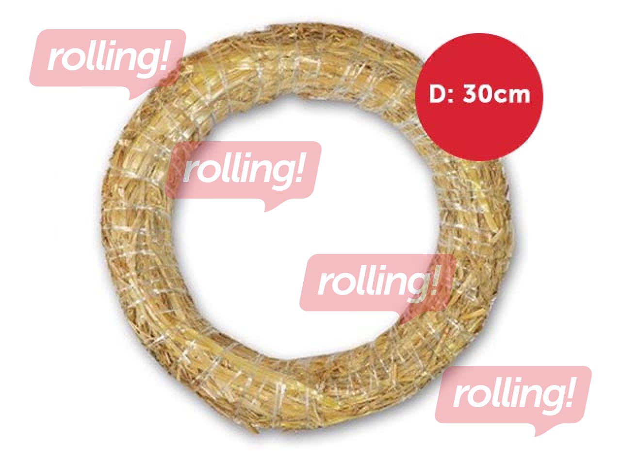 Bases for Advent wreaths, straw, ⌀30cm