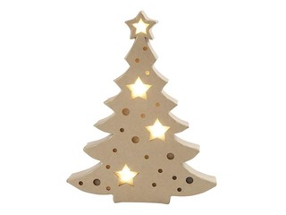 Christmas tree figure with light inside 