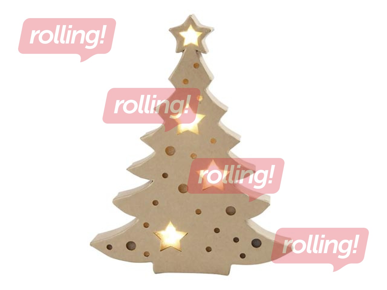 Christmas tree figure with light inside 