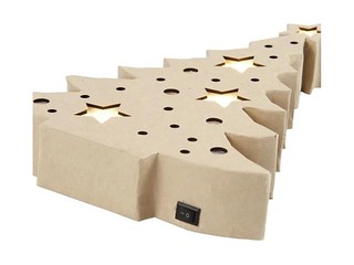 Christmas tree figure with light inside 