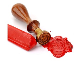 Sealing wax wicks, 9.7 cm, 1 pcs, classic red