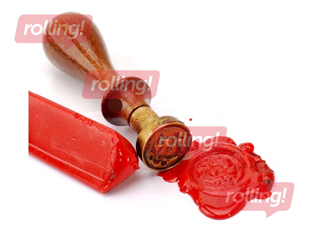 Zīmogu vasks (ar dakti), 9.7cm,1gab, klasiski sarkans