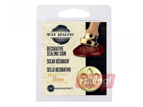 Металлическая монета для восковой печати FLE, D:1.7 см