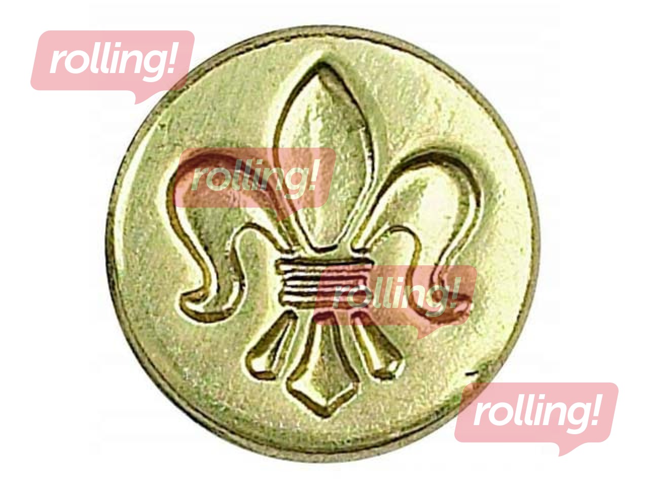 Vaska spiedoga komplekts (D:1.7cm) un zīmogu vasks 9.7cm, sarkans