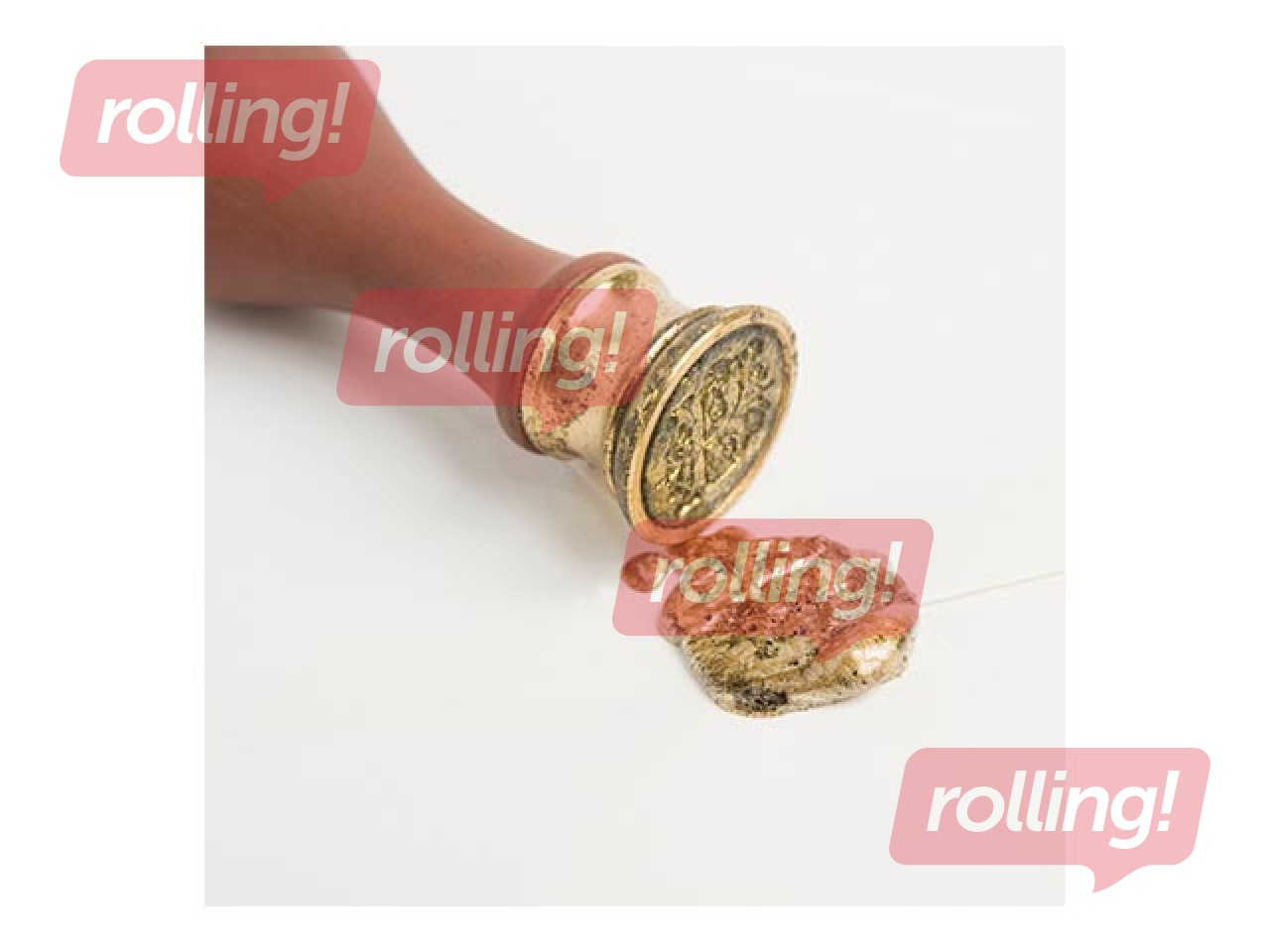 Sealing hot gun wax, 9.7 cm, 1 pcs, gold