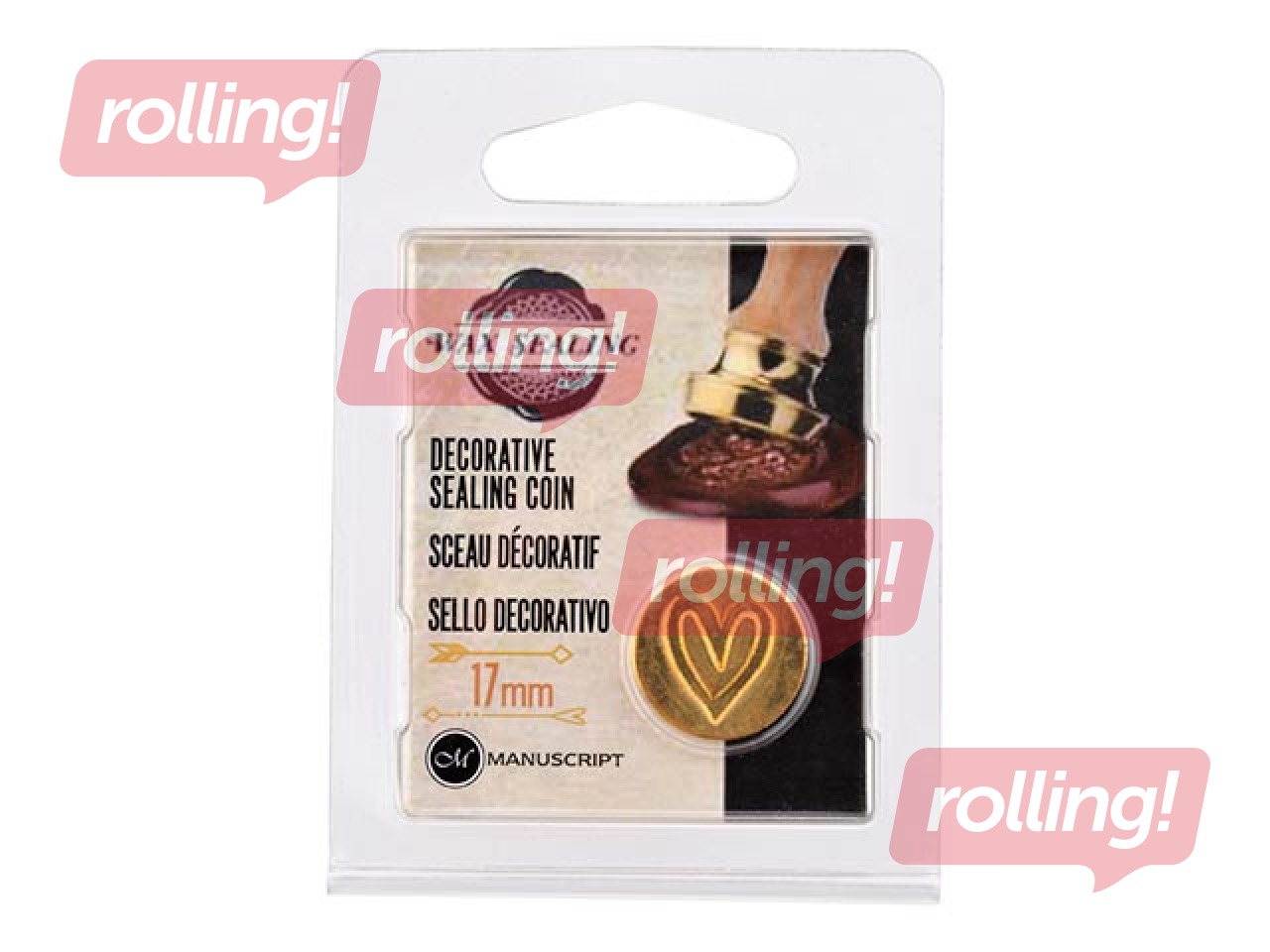 Metāla monēta vaska spiedogam 