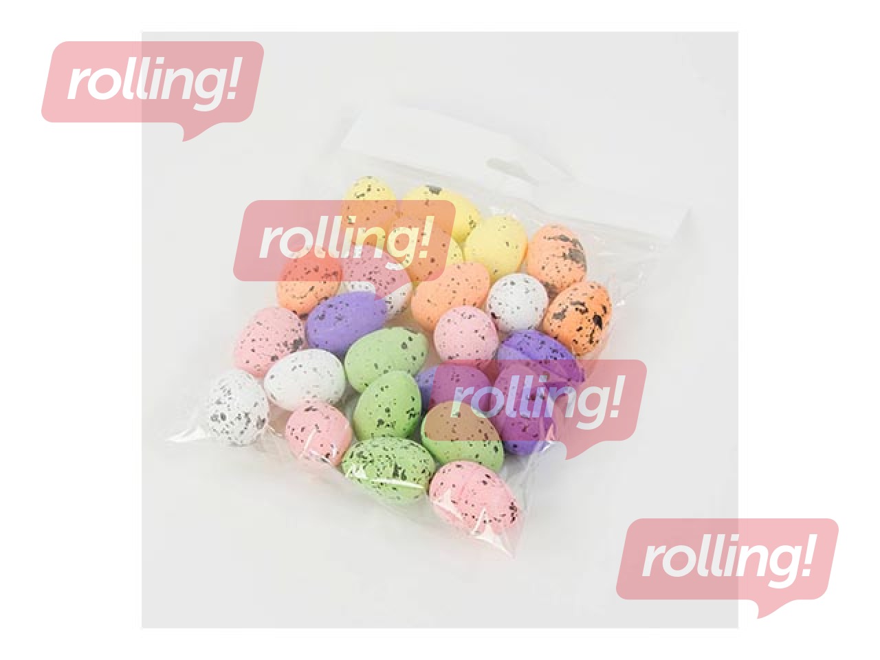 Dekoratīvas olas, 25/35mm, 24gab., 6 krāsas