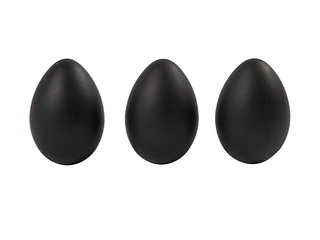 Decorative eggs, black, 12 pcs.