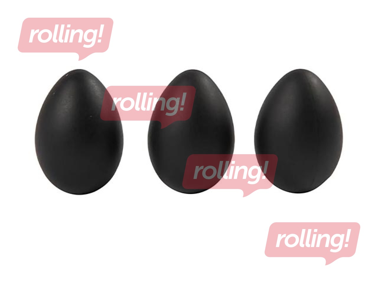 Decorative eggs, black, 12 pcs.