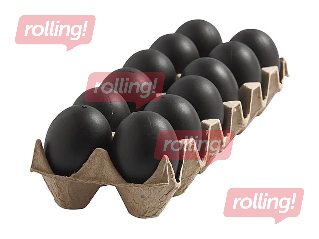 Dekoratīvas olas, melnas, 12 gab.
